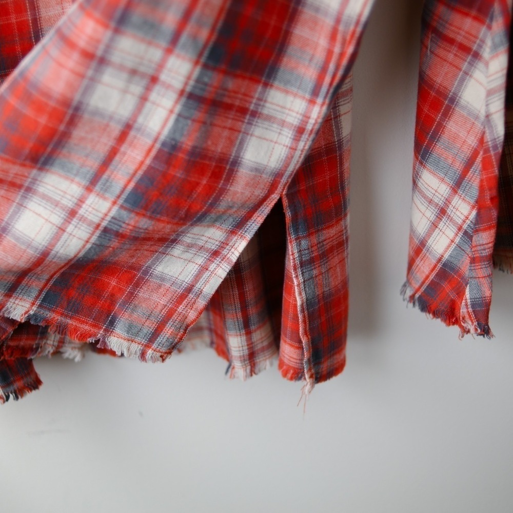 Fantastic Fawn Patchwork Flannel Plaid Shirt Womens L Indie Grunge Cottage Boho - Picture 5 of 9